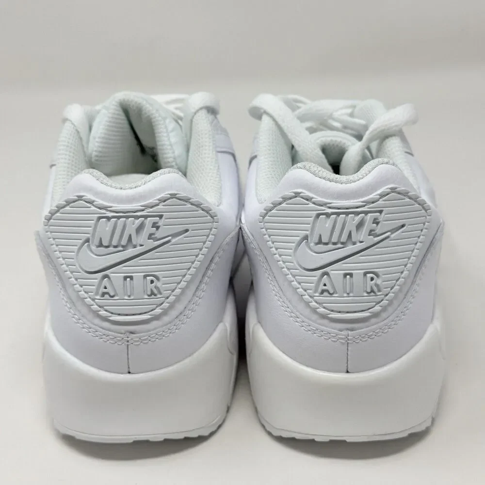 Nike Air Max 90 LTR GS Shoes CD6864-100 Kids Youth Size 4.5 Y White Silver